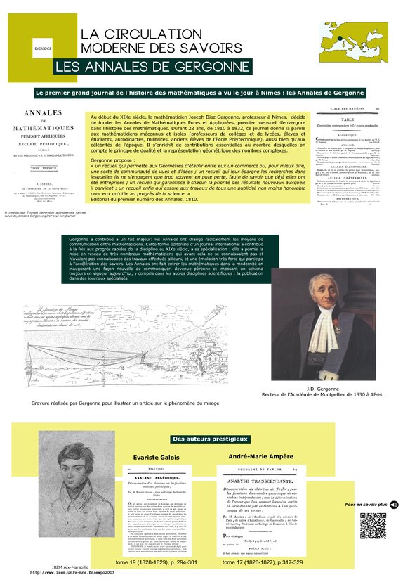 La circulation moderne des savoirs, les Annales de Gergonne