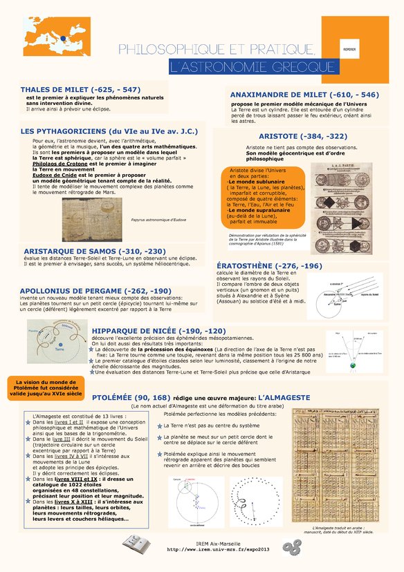 L'astronomie grecque, philosophique et g�om�trique